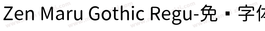 Zen Maru Gothic Regu字体转换